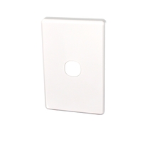 CLI Classic, C2000 Series, Switch Grid Plate and Cover, 1 Gang, Less Mechanism, Standard Size, White